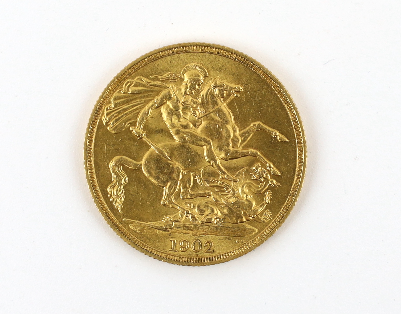 British Gold Coins, Edward VII two pounds, 1902, near UNC (S3967)